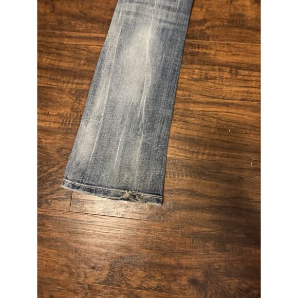 Miss Me Jeans Womens 28x33 Blue Signature Boot Bootcut Embellished - Picture 2 of 11